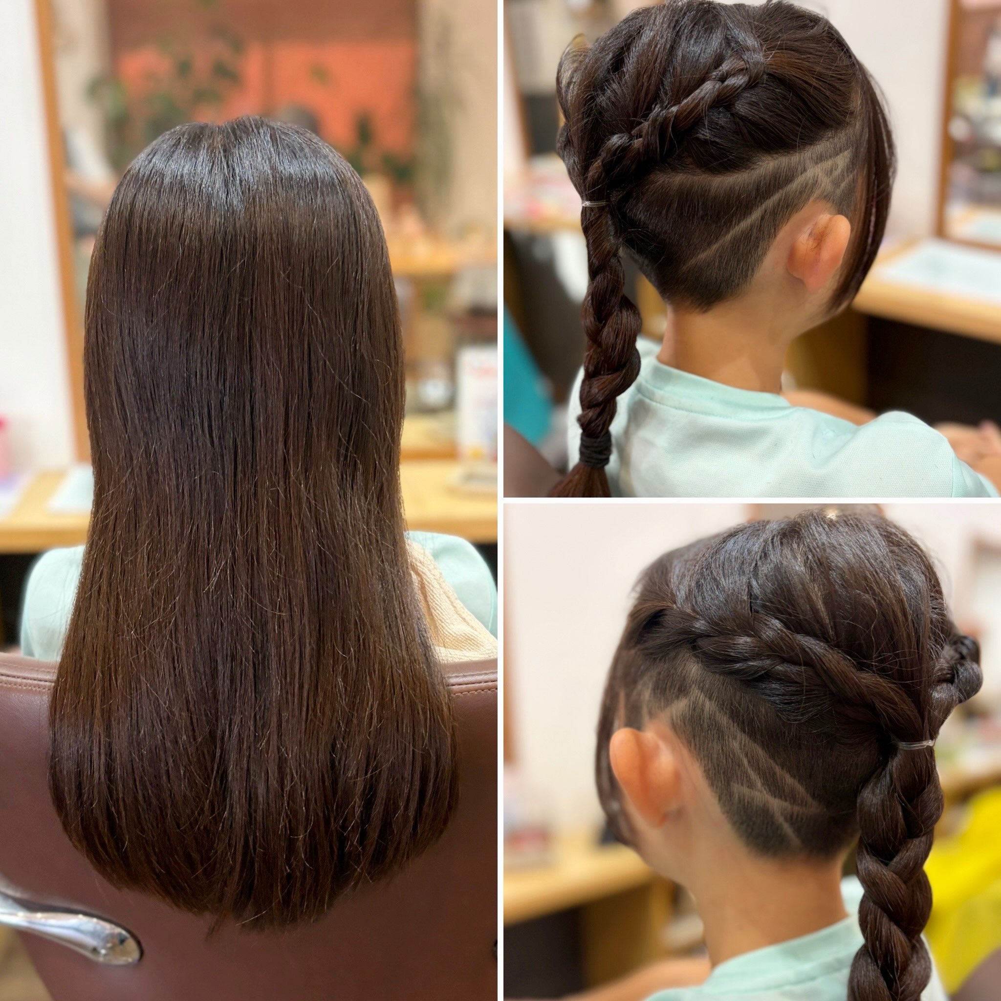 髪の毛くくると、めっちゃイメチェン😀
かっこいい！
暑い毎日、このヘアスタイルはおすすめです！

#倉敷美容室
#水島美容室
#刈り上げヘア 
#ツーブロック女子 
#刈り上げアート